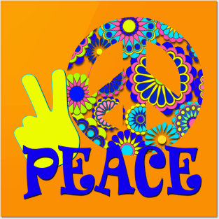 Hippie Peace Sign Posters and Art
